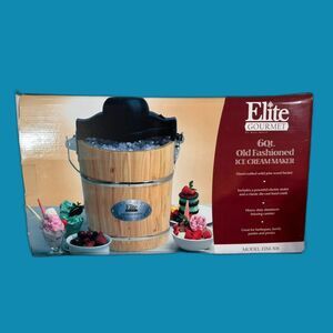 Old-Fashioned Ice Cream Maker - Elite Gourmet EIM-506 6-Qt.